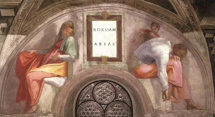 Michelangelo Buonarroti Rehoboam - Abijah Spain oil painting art